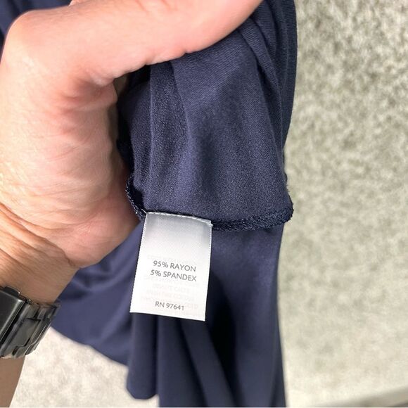 J. Jill Dress Women’s Small Tall Dark Blue Sleeveless Maxi NWT - Picture 6 of 10